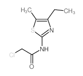 2-氯-N-(4-乙基-5-甲基-噻唑-2-基-乙酰胺结构式