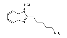 2-(5-aminopentyl)benzimidazole hydrochloride结构式