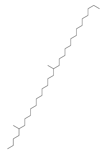 5,17-dimethylhentriacontane Structure