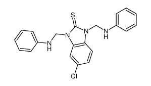 1,3-bis(anilinomethyl)-5-chlorobenzimidazole-2-thione结构式