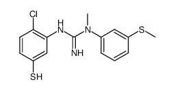 N-(2-chloro-5-mercaptophenyl)-N'-(3-methylthiophenyl)-N'-methyl-guanidine Structure