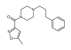 (5-methyl-1,2-oxazol-3-yl)-[4-(3-phenylpropyl)piperazin-1-yl]methanone结构式