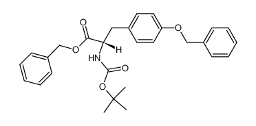 O-benzyl-N-tert-butoxycarbonyl-L-tyrosine benzyl ester结构式