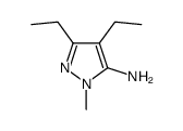 3,4-Diethyl-1-methyl-1H-pyrazol-5-amine结构式