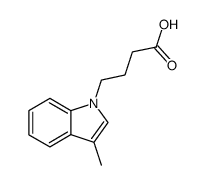 4-(3-Methyl-1H-indol-1-yl)butanoic acid结构式