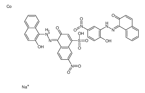sodium,cobalt,hydron,(4Z)-4-[(2-hydroxynaphthalen-1-yl)hydrazinylidene]-7-nitro-3-oxonaphthalene-1-sulfonic acid,(1Z)-1-[(2-hydroxy-5-nitrophenyl)hydrazinylidene]naphthalen-2-one Structure