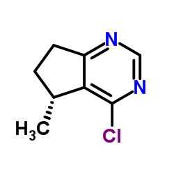 (5R)-4-Chloro-5-methyl-6,7-dihydro-5H-cyclopenta[d]pyrimidine Structure