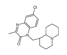 1-[[(1R,9aR)-2,3,4,6,7,8,9,9a-octahydro-1H-quinolizin-1-yl]methyl]-6-chloro-3-methylquinoxalin-2-one结构式