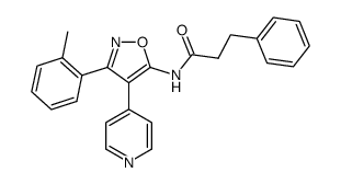 3-(2-Methylphenyl)-5-(3-phenylpropionylamino)-4-(4-pyridyl)isoxazole Structure