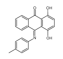 N-(p-tolyl)-1,4-dihydroxy-9,10-anthraquinone 9-imine Structure