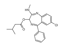 3-methyl-butyric acid 7-chloro-2-methylamino-5-phenyl-3H-benzo[e][1,4]diazepin-3-yl ester Structure