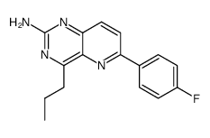 2-amino-4-n-propyl-6-(4-fluorophenyl)-pyrido(3,2-d)pyrimidine结构式