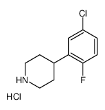 4-(5-chloro-2-fluorophenyl)piperidine,hydrochloride Structure