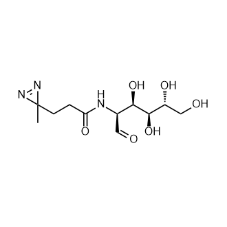 3-(3-Methyl-3H-diazirin-3-yl)-N-((2S,3R,4S,5R)-3,4,5,6-tetrahydroxy-1-oxohexan-2-yl)propanamide Structure