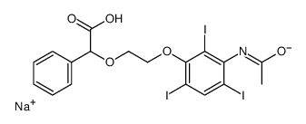 sodium,2-[2-(3-acetamido-2,4,6-triiodophenoxy)ethoxy]-2-phenylacetate结构式