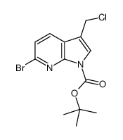 2-Methyl-2-propanyl 6-bromo-3-(chloromethyl)-1H-pyrrolo[2,3-b]pyr idine-1-carboxylate Structure