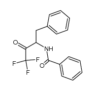 (3RS)-2-oxo-4-phenyl-3-(phenylcarbonyl)amino-1,1,1-trifluorobutane结构式