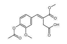 (E)-4-(4-acetoxy-3-methoxyphenyl)-3-(methoxycarbonyl)but-3-enoic acid Structure