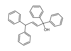 (E)-1,1,4,4-Tetraphenyl-but-2-en-1-ol结构式