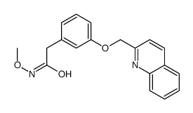 methyl 3-(2-quinolinylmethoxy)benzeneacetohydroxamate Structure