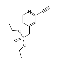 2-cyano-4-[(diethylphosphono)methyl]pyridine结构式