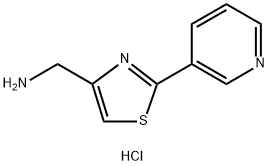 (2-(吡啶-3-基)噻唑-4-基)甲胺三盐酸盐结构式