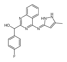 (4-fluorophenyl)(4-((5-Methyl-1H-pyrazol-3-yl)aMino)quinazolin-2-yl)Methanol structure