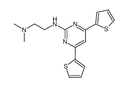 N-<2''-(dimethylamino)ethyl>-4,6-dithien-2'-ylpyrimidin-2-amine结构式