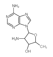 Adenine,9-(2-amino-2,5-dideoxy-b-D-xylofuranosyl)- (8CI) Structure