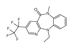 11-ethyl-6-methyl-3-(1,1,2,2,2-pentafluoroethyl)pyrido[3,2-c][1,5]benzodiazepin-5-one结构式