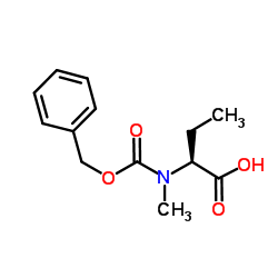 (2S)-2-(methyl{[(phenylmethyl)oxy]carbonyl}amino)butanoic acid结构式