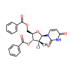 ((2R,3R,4R,5R)-3-(benzoyloxy)-4-chloro-5-(2,4-dioxo-3,4-dihydropyrimidin-1(2H)-yl)-4-methyltetrahydrofuran-2-yl)methylbenzoate Structure