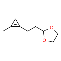 1,3-Dioxolane,2-[2-(2-methyl-1-cyclopropen-1-yl)ethyl]- Structure