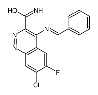 4-(benzylideneamino)-7-chloro-6-fluorocinnoline-3-carboxamide结构式