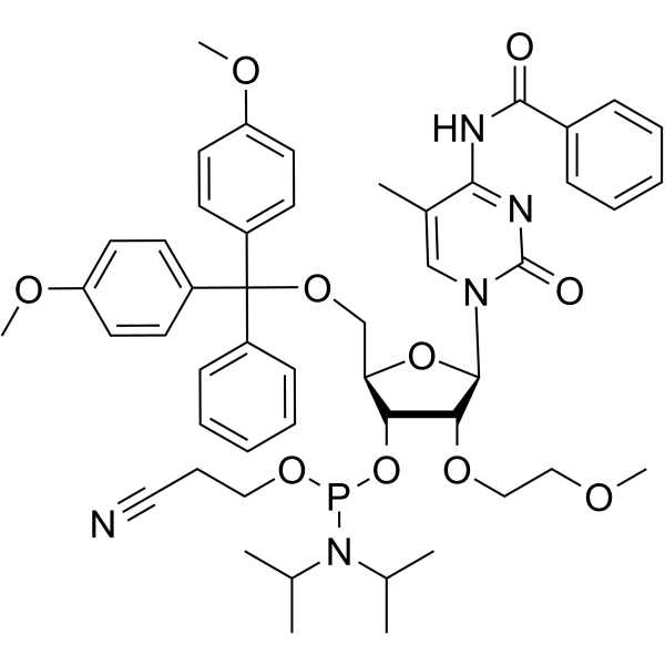 2'-O-MOE-N4-Bz-5-Me-C 亚磷酰胺单体结构式