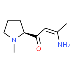 2-Buten-1-one,3-amino-1-(1-methyl-2-pyrrolidinyl)-,(S)-(9CI) Structure