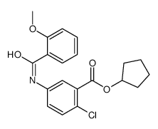 cyclopentyl 2-chloro-5-[(2-methoxybenzoyl)amino]benzoate结构式