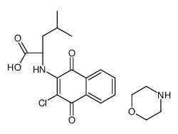 L-Leucine, N-(3-chloro-1,4-dihydro-1,4-dioxo-2-naphthalenyl)-, compd. with morpholine (1:1)结构式