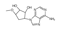 (1S,2S,3R,5S)-3-(6-aminopurin-9-yl)-5-methoxycyclopentane-1,2-diol结构式