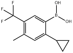 4-Methyl-3-trifluoromethyl-6-cyclopropylphenylboronic acid结构式