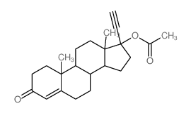 Pregn-4-en-20-yn-3-one,17-(acetyloxy)-, (17a)- (9CI) structure