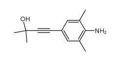 4-(3-hydroxy-3-methylbutynyl)-2,6-dimethylaniline结构式