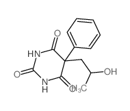 2,4,6(1H,3H,5H)-Pyrimidinetrione,5-(2-hydroxypropyl)-5-phenyl- structure