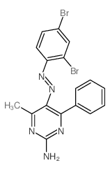 2-Pyrimidinamine,5-[2-(2,4-dibromophenyl)diazenyl]-4-methyl-6-phenyl- structure