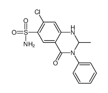 7-chloro-2-methyl-4-oxo-3-phenyl-1,2-dihydroquinazoline-6-sulfonamide结构式