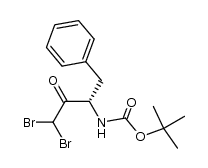 (3S)-1,1-dibromo-3-tert-butoxycarbonylamino-4-phenyl-2-butanone Structure