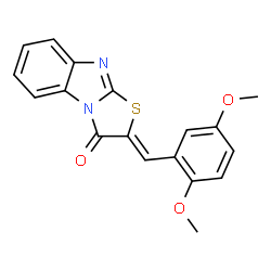 2-(2,5-dimethoxybenzylidene)[1,3]thiazolo[3,2-a]benzimidazol-3(2H)-one Structure