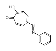 2,4,6-Cycloheptatrien-1-one,2-hydroxy-5-(2-phenyldiazenyl)- Structure