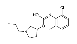 N-(2-Chloro-6-methylphenyl)carbamic acid 1-propyl-3-pyrrolidinyl ester Structure