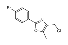 2-(4-Bromophenyl)-4-(chloromethyl)-5-methyl-1,3-oxazole结构式